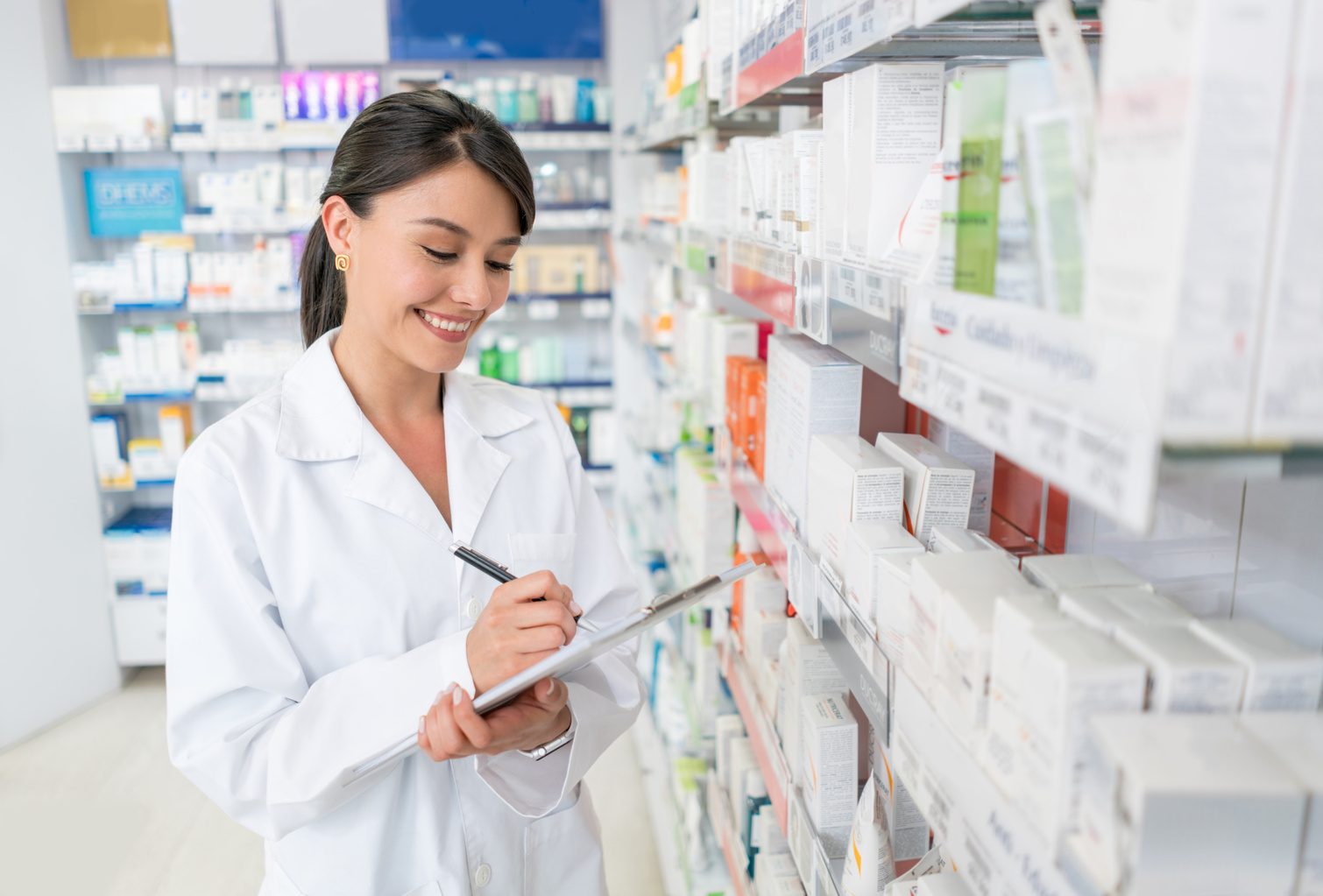 Pharmacist working at a drugstore